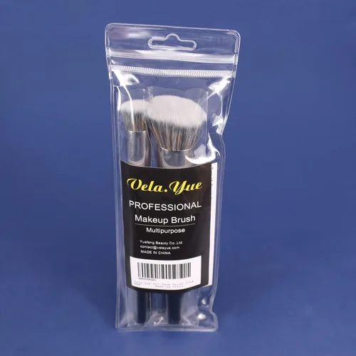 Miniatura 9 de Juego de 2 brochas de maquillaje para base, para difuminar, pulir, líquido, crema