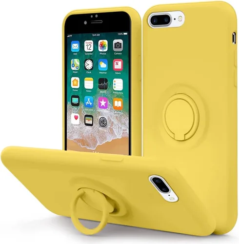 Miniatura 10 de MOCCA - Funda protectora con soporte de anillo, forro de microfibra supersuave y antiarañazos, de cuerpo completo y a prueba de golpes para iPhone 7