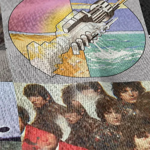 Miniatura 4 de LOGOVISION Pink Floyd - Manta de 50 x 60 pulgadas, diseño de cuadrícula, tejido de mezcla de algodón, con flecos