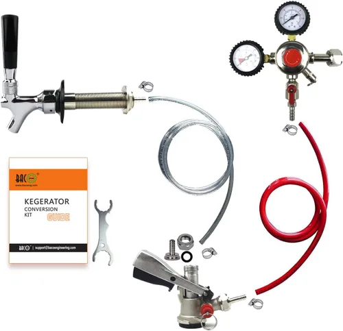 Miniatura 5 de BACOENG Kit de conversión de refrigerador Kegerator de montaje en puerta de grifo doble sin tanque