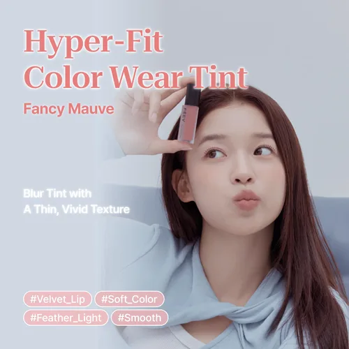 Miniatura 2 de Feev Hyper-Fit Color Wear Tinte de labios Velvet Cream mate, tinte de labios vegano y seguro para pieles sensibles (#02 Fancy Mauve)