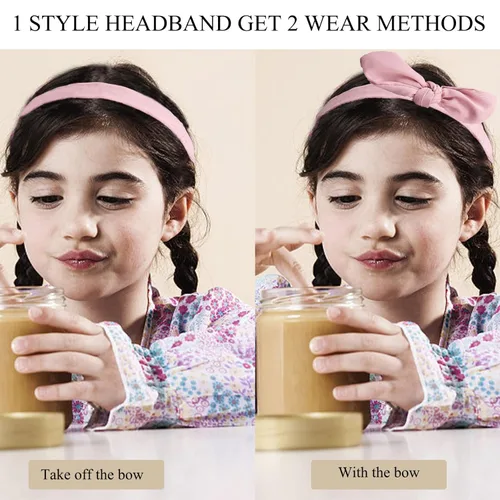 Miniatura 3 de Paquete de 6 diademas con lazo anudado para mujeres y niñas, bonitos accesorios para el cabello con nudos finos, adecuadas para niños de 8 a 12 años