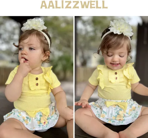 Miniatura 3 de Aalizzwell Traje de verano para bebés recién nacidos