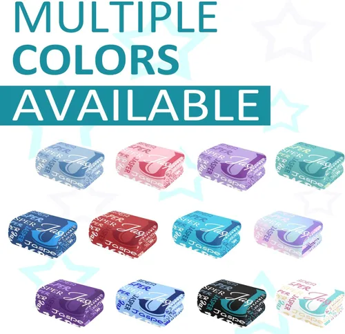 Miniatura 2 de Manta personalizada con nombre para adolescentes, niñas, niños, mantas de bebé personalizadas de franela ultra suave y acogedora, manta con nombre