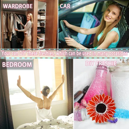 Miniatura 6 de Freshie Molds de silicona, Rifanda Flower Oven Safe Car Freshies Supplies Mold Candle Supplies Molds