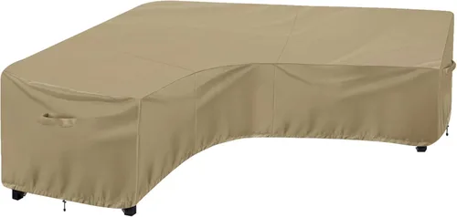 Miniatura 19 de OutdoorLines Funda seccional curvada impermeable para exteriores, resistente a los rayos UV, resistente al viento, para terraza, césped y patio