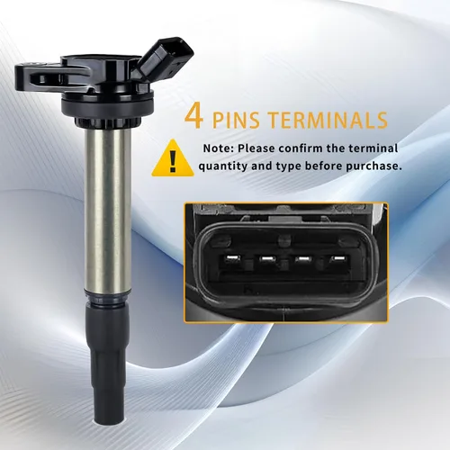 Miniatura 2 de Paquete de bobina de encendido UF596 y bujía de iridio 93501 compatible con Toyota Corolla Matrix Prius C-HR 2009-2014, Pontiac Vibe, Scion xD