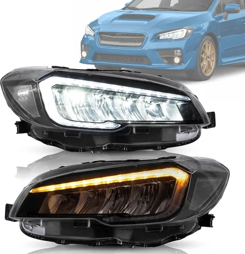 Miniatura 10 de VLAND Conjunto de luces traseras Compatible con Subaru WRX 2015-2022 Subaru WRX STI, lámpara trasera con DRL, luz trasera con luces antiniebla