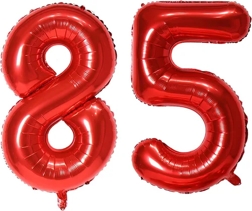 Miniatura 77 de Globo de helio rojo del número 10 de 40 pulgadas, autosellado para decoración de fiesta de cumpleaños y decoración de fiesta de aniversario (rojo 10)
