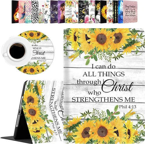 Miniatura 15 de Funda para iPad Mini, iPad Mini 1 2 3 4 5 y juego de posavasos, funda de piel sintética con soporte y apagado automático para iPad 5/4/3/2/1
