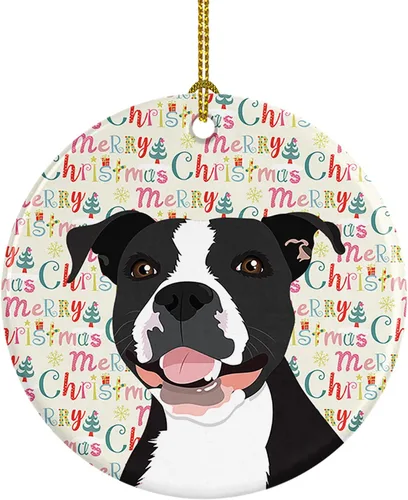 Miniatura 68 de Caroline's Treasures Bulldog Francés Azul de Navidad Adorno de Cerámica Decoraciones Colgantes para Árbol de Navidad para Hogar Navidad, Festividad