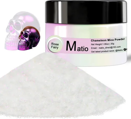 Miniatura 26 de Matio Polvo de Mica Camaleón, 10 * 5g Polvo Cromado, Pigmento de Efecto Nacarado con Cambio de Color, Juego de Polvo de Mica para Resina Epoxi