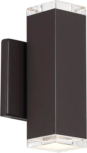 Miniatura 4 de WAC Lighting dweLED, bloque 1 luz LED interior y exterior luz de pared 3000K en negro