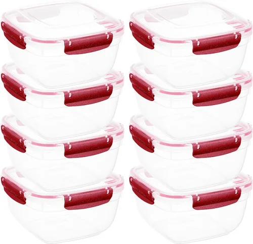 Miniatura 15 de Superio Recipiente de plástico para almacenamiento de alimentos con tapa hermética para cocina, 10 tazas, 80 onzas, libre de BPA, a prueba de fugas