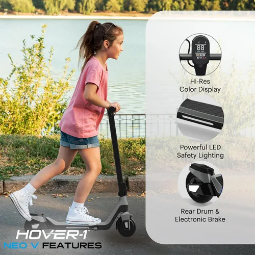 Miniatura 3 de Hover-1 Neo Family Foldable Electric Scooter with 300W/250W/200W Rated Brushless Motor, 16/14/12 mph Max Speed, 8.5"/6.5” Wheels, 10/7 Mile Range