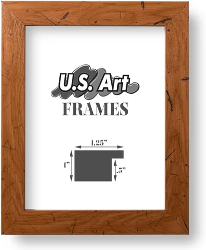 Roble envejecido de 4 x 6, acabado envejecido sintético de 1.25 pulgadas, compuesto de madera MDF plana, decoración de pared para fotos y póster