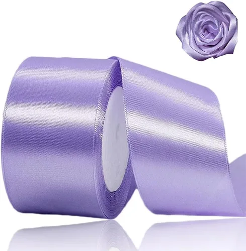 Miniatura 43 de Cinta beige de 1-1/2 pulgadas x 25 yardas, cinta de satén marfil de tela de color sólido para manualidades, coronas, fiesta de boda, Navidad, lazos