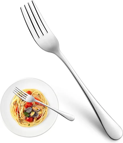 Juego de 8 tenedores para cena, tenedores de acero inoxidable de grado alimenticio, tenedores de cubiertos para el hogar, cocina o restaurante,