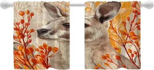 Miniatura 120 de Shrahala Abstract Pattern Geometric Blackout Window Curtains, Concentric Squares Thermal Insulated Curtains Grommet Long Drapes for Bedroom,Living