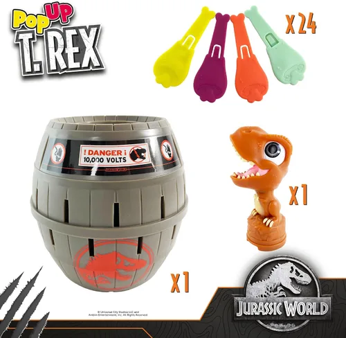 Miniatura 7 de TOMY Pop Up T-Rex - Juego de mesa para familias y niños en edad preescolar para la noche de juegos en familia - Actividades para niños y juguetes