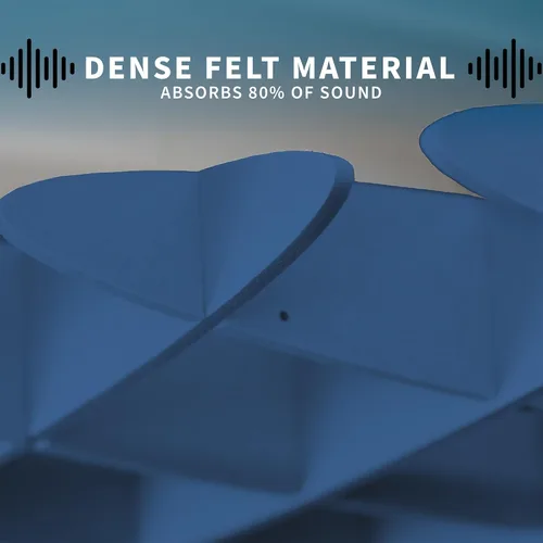 Miniatura 4 de VIVO Panel acústico de gofres de techo, absorbente de sonido colgante hexagonal, lámpara moderna de reducción de ruido, azul marino, PP-CW01NB