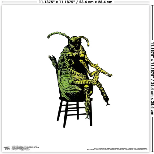 Miniatura 6 de Trends International Gallery Pops Beetlejuice - Póster de pared con texto en inglés "Hi How Are You Beetle", 12.00 x 12.00 pulgadas, versión sin