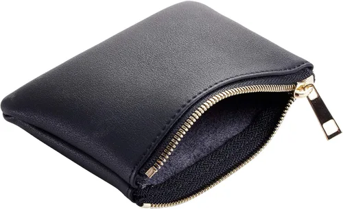 Miniatura 3 de Chelmon - Monedero de piel auténtica con zíper para hombre y mujer