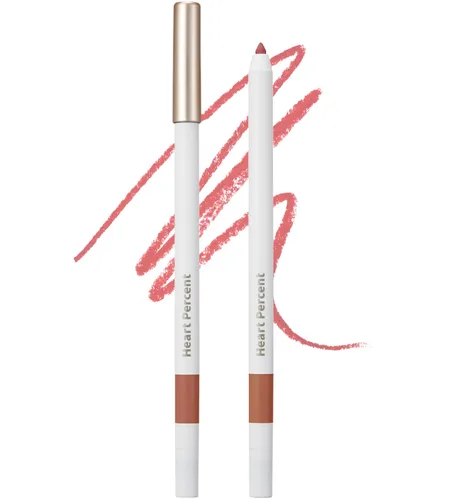 Miniatura 12 de Heart Percent Dote On Mood Lápiz labial delgado, define y rellena cremoso delineador de labios retráctil con sacapuntas integrado, #03. Beige avena