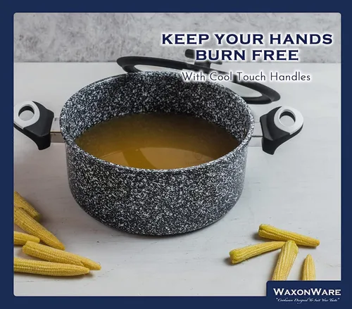 Miniatura 2 de WaxonWare - Caserola horno holandés de 5.25 cuartos de galón de cerámica antiadherente, olla para sopa indeformable, no tóxica, sin