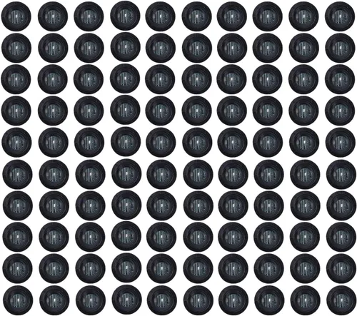 TMH Paquete de 100 luces LED rojas de 3/4 pulgadas con lente ahumada de 3/4 pulgadas, luces de marcador LED laterales para remolque, camión, Lente