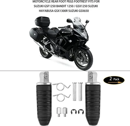 Miniatura 2 de Estriberas/Pedales Traseros para Suzuki Hayabusa GSX1300R 2008-2012, GSX1400 GSF1250 Bandit 1250 GSX1250, Suzuki GSX650