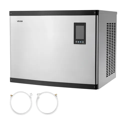 Miniatura 16 de VEVOR Máquina comercial para hacer hielo – Cabezal, máquina de hielo de acero inoxidable de 360 libras/día con autolimpieza, fabricación de hielo