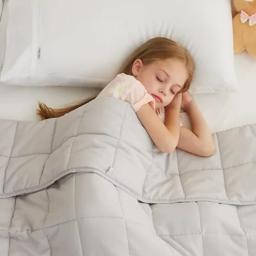 Miniatura 53 de L'AGRATY Manta con peso de 5 libras, para regazo, manta pequeña y portátil para adultos, refrescante, para viajar, relajarse y dormir, para todas