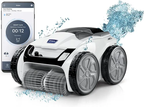Polaris VRXIQ+ - Limpiador robótico inteligente para piscinas con control iAquaLink, cable extra largo de 70 pies con giro que reduce enredos,