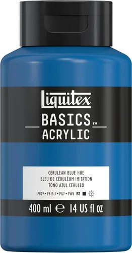 Miniatura 44 de Liquitex BASICS Pintura Acrílica, Botella de 400ml (13.5 oz), Blanco Titanio Titanio Blanco