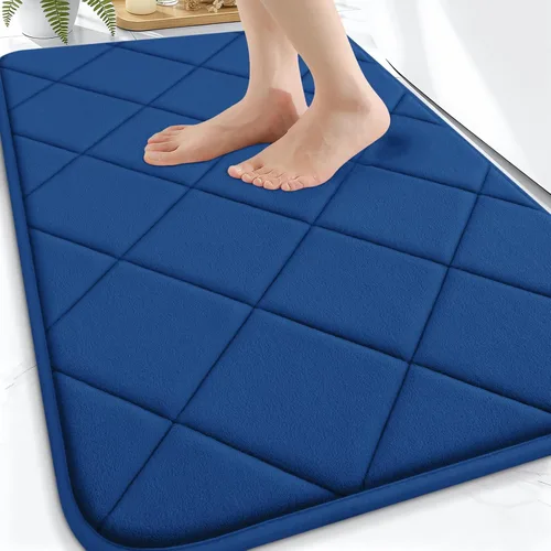 Miniatura 218 de OLANLY Tapete de baño de espuma viscoelástica de 24 x 16 pulgadas, ultra suave y absorbente, lavable a máquina, cómodo tapete de baño para suelo