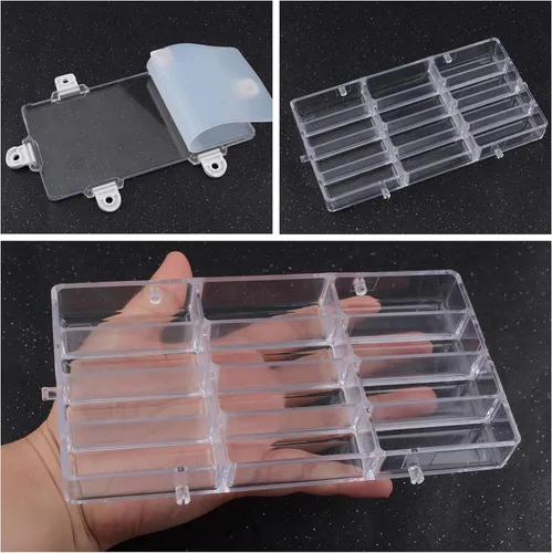 Miniatura 4 de WANDIC Caja de paleta, 1 caja vacía de acuarela de 12 pozos para acuarela, recipiente hermético para acuarela, gouache, acrílico y pintura al óleo