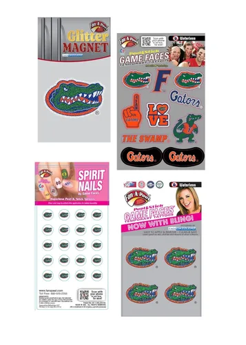 Miniatura 93 de Fan-A-Peel Tatuajes temporales sin agua del estado de Florida, hipoalergénicos, para despegar y pegar, tatuajes temporales impermeables, con Florida