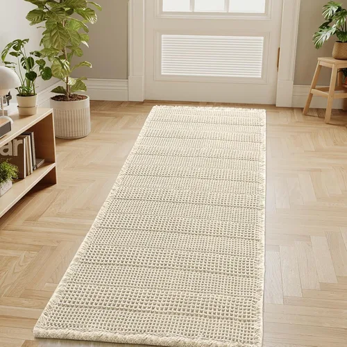 Miniatura 15 de H.VERSAILTEX Alfombra de baño de goma eva súper absorbente, alfombras de baño antideslizantes para piso de baño, alfombras de baño lavables a Crema