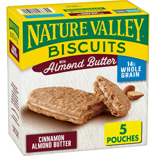 Miniatura 15 de Nature Valley Sándwiches de galletas, mantequilla de almendras, 5 unidades, 6.75 onzas (paquete de 12)