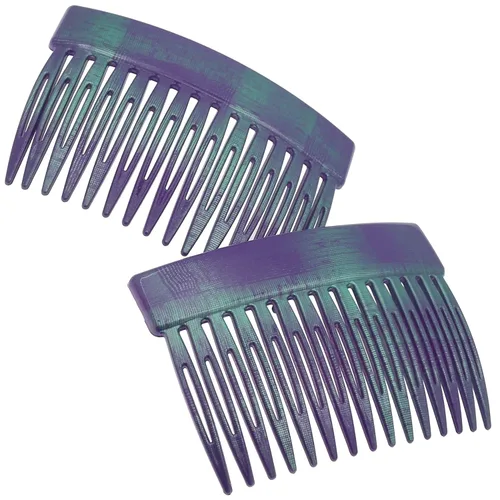 Miniatura 12 de Camila Paris MP877/2 - Peine lateral francés de 3 pulgadas, pequeño, negro, peines de pelo con torsión francesa decorativa, clips de pelo