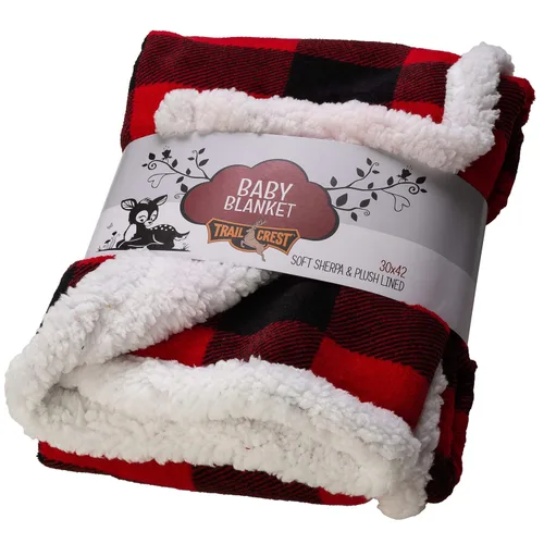 Miniatura 9 de Manta de bebé de forro polar sherpa ultrasuave Manta acogedora de felpa para niños Cuadros reversibles Lavable Tamaño amplio para mayor