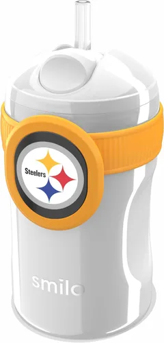 Miniatura 26 de Smilo Vaso con popote de Arizona Cardinals con licencia oficial de la NFL, para bebés y niños pequeños, con popote de silicona ponderado y capacidad
