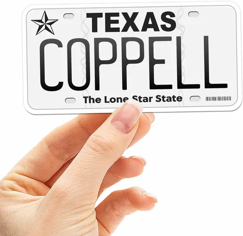 Miniatura 12 de Calcomanía para placa de matrícula de Texas, elige entre más de 50 ciudades de TX, calcomanía para parachoques de Texas para automóvil, calcomanías