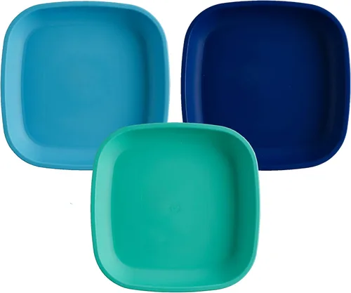 Miniatura 17 de Re-Play Plato Plano de 7" con Tapa de Silicona - Fabricado en Estados Unidos - Hecho con Silicona de Platino de Grado Médico - Con Tapa - Azul Azul