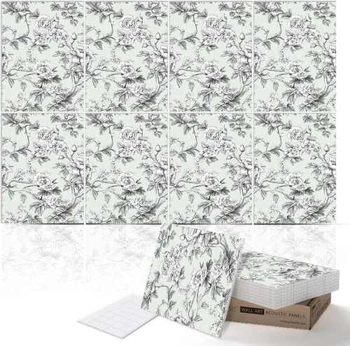 Miniatura 8 de PINWELIFE® Paneles acústicos para pared, paneles absorbentes a prueba de sonido, para el hogar y la oficina, amortiguadores decorativos absorbentes