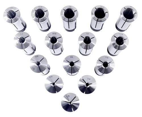 Miniatura 5 de Accusize Industrial Tools 15 pinzas redondas de precisión 5C endurecidas y molidas, 0200-0571 de 1/8-1" por 16th