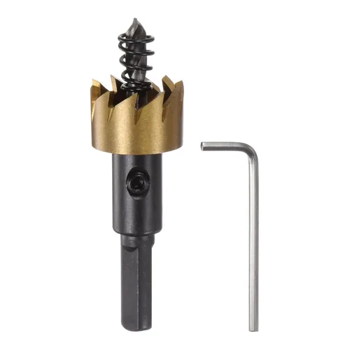 Miniatura 8 de HARFINGTON Sierra de agujero 0.472 in (1/2") M35 HSS (acero de alta velocidad) recubierto de titanio cortador de broca abridor para acero inoxidable