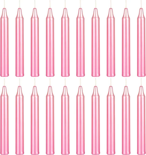 Miniatura 9 de MEGA CANDLES 20 piezas de velas cónicas mini sin perfume amarillas exquisitas, 10 cm de alto x 1 cm de diámetro, Campanas Mágicas, Encantamiento
