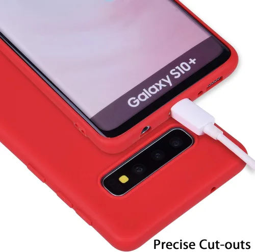 Miniatura 3 de Wisdompro Funda para Galaxy S10+, paquete de 5 unidades de funda protectora de gel de TPU suave y delgada extra fina para Samsung Galaxy S10+ Plus